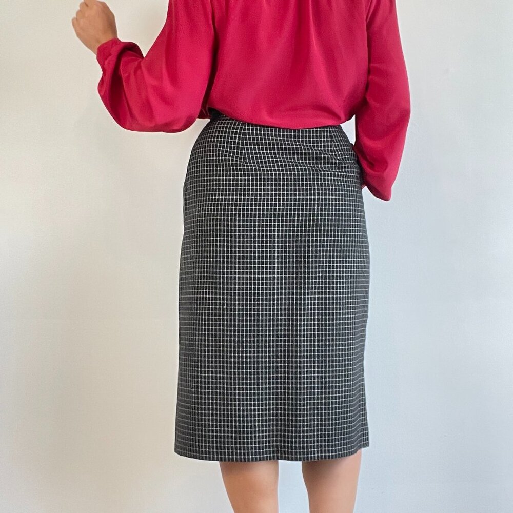 Vintage MARELLA Checkered Pencil Skirt - Size S - Picture 8 of 9